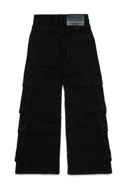DIESEL Jeans straight cargo nero - D-Argjx | Bambino Jeans | Denim-Mania