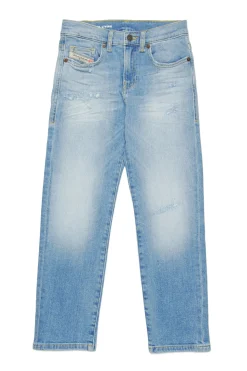 DIESEL Jeans straight chiaro con abrasioni - 2020 D-Viker | Bambino Denim-Mania | Denim-Mania