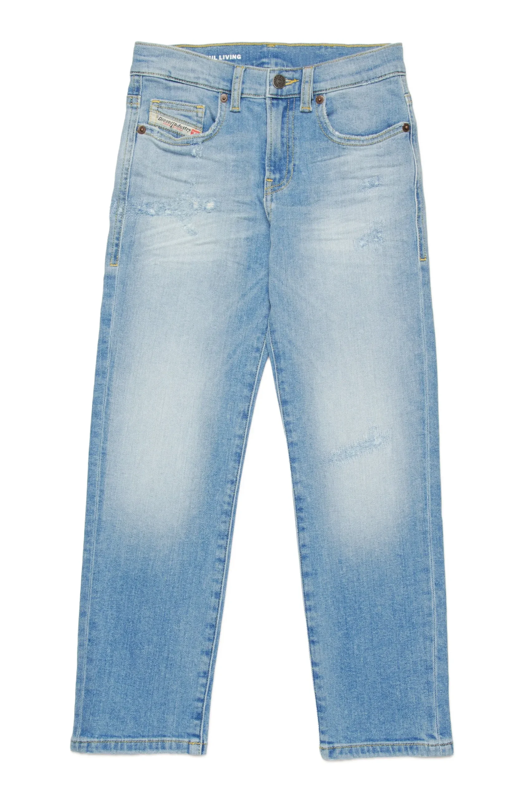 DIESEL Jeans straight chiaro con abrasioni - 2020 D-Viker | Bambino Denim-Mania | Denim-Mania