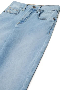 DIESEL Jeans straight chiaro con maxi patch - 2001 D-Macro | Bambino Oval D By Diesel | Oval D By Diesel