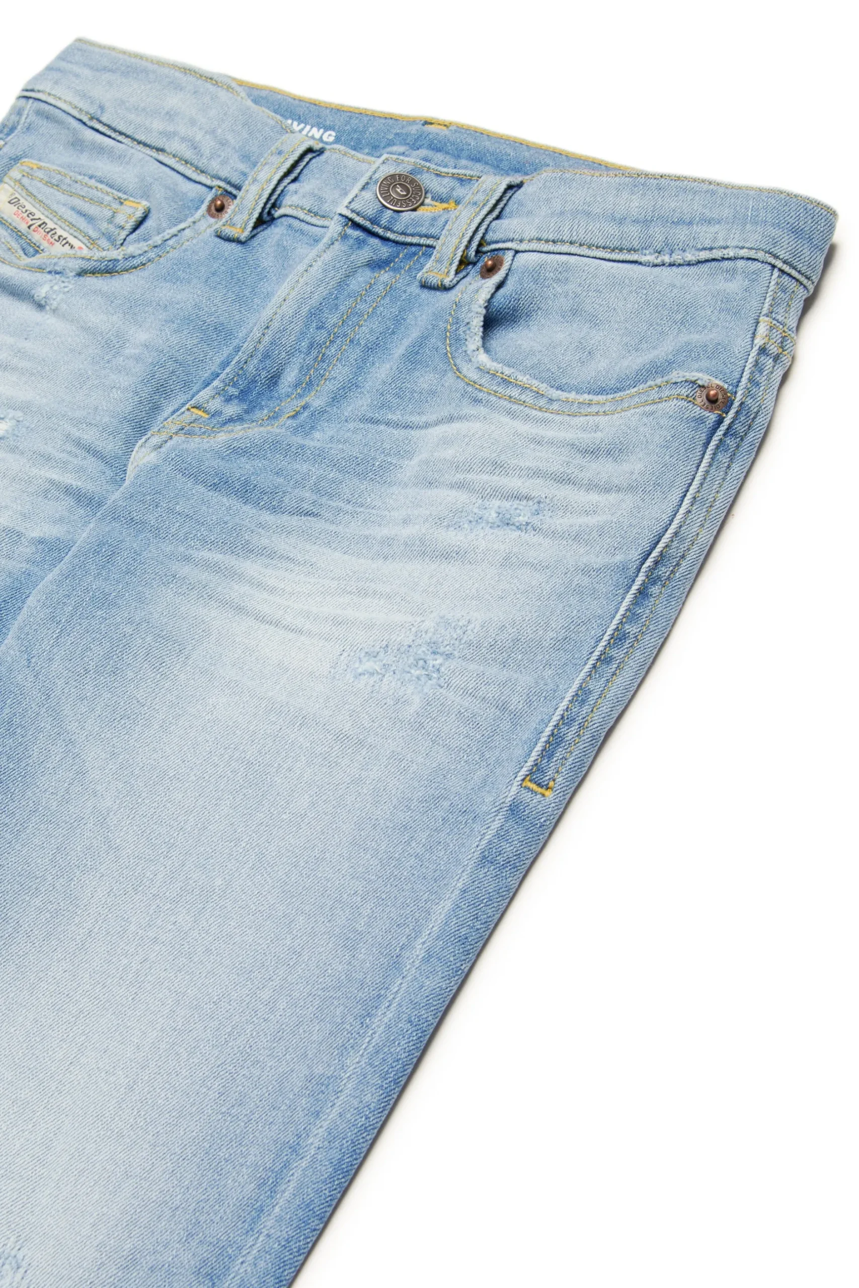 DIESEL Jeans straight chiaro con abrasioni - 2020 D-Viker | Bambino Denim-Mania | Denim-Mania