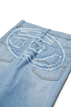 DIESEL Jeans straight chiaro con maxi patch - 2001 D-Macro | Bambino Oval D By Diesel | Oval D By Diesel