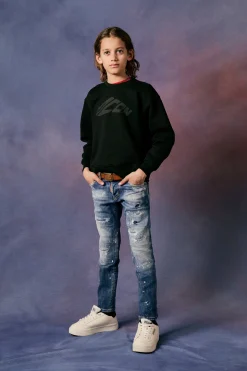 DSQUARED2 Jeans straight con rotture e macchie - Clement | Bambino Jeans | Denim-Mania
