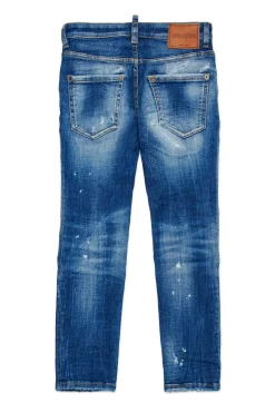 DSQUARED2 Jeans straight con rotture e macchie - Clement | Bambino Jeans | Denim-Mania