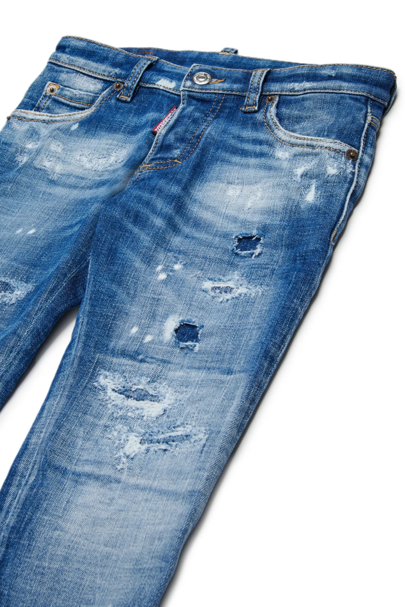 DSQUARED2 Jeans straight con rotture e macchie - Clement | Bambino Jeans | Denim-Mania