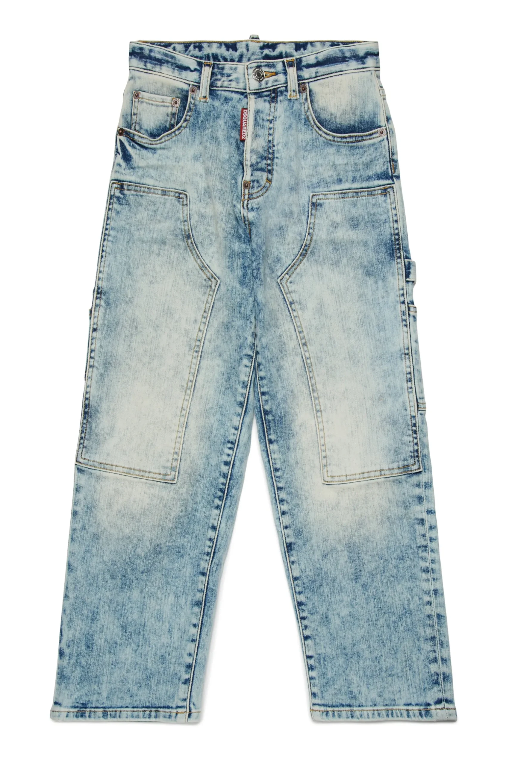 DSQUARED2 Jeans straight effetto marmorizzato - Loose | Bambino Denim-Mania | Denim-Mania