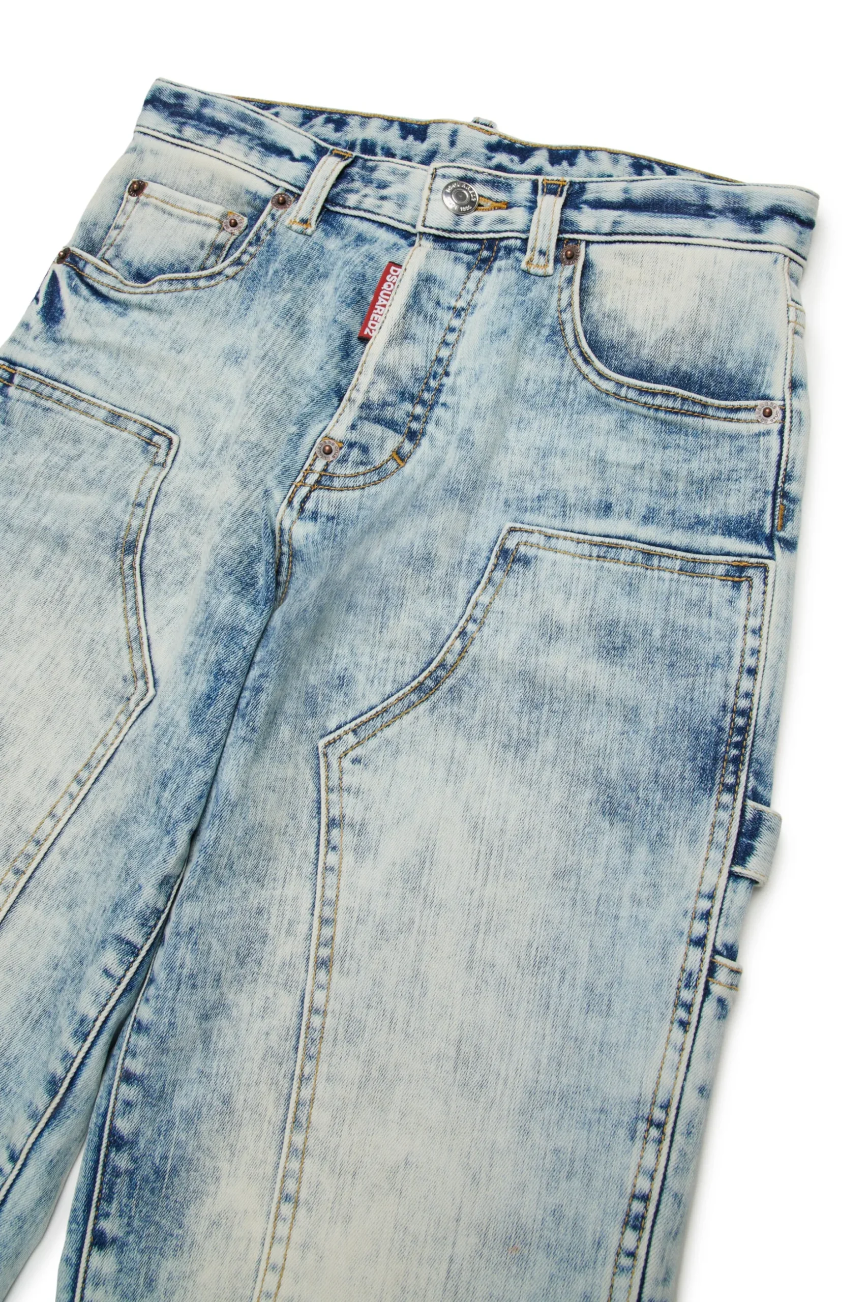 DSQUARED2 Jeans straight effetto marmorizzato - Loose | Bambino Denim-Mania | Denim-Mania