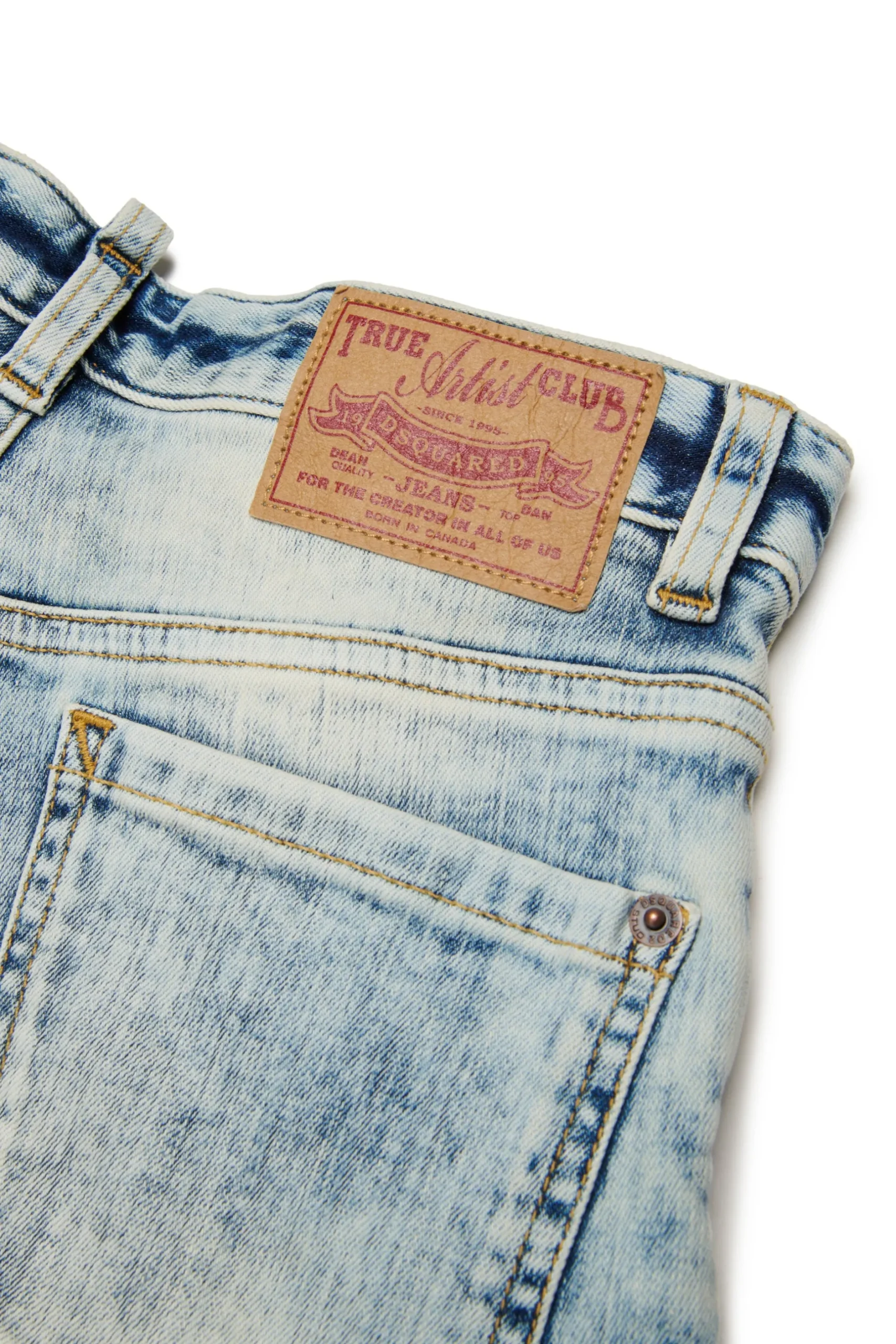 DSQUARED2 Jeans straight effetto marmorizzato - Loose | Bambino Denim-Mania | Denim-Mania