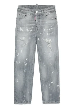 DSQUARED2 Jeans straight con color spots - 642 | Bambino Jeans | Denim-Mania