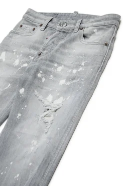 DSQUARED2 Jeans straight con color spots - 642 | Bambino Jeans | Denim-Mania