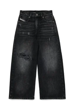DIESEL Jeans straight nero con strappi - D-Argjx | Bambino Jeans | Denim-Mania