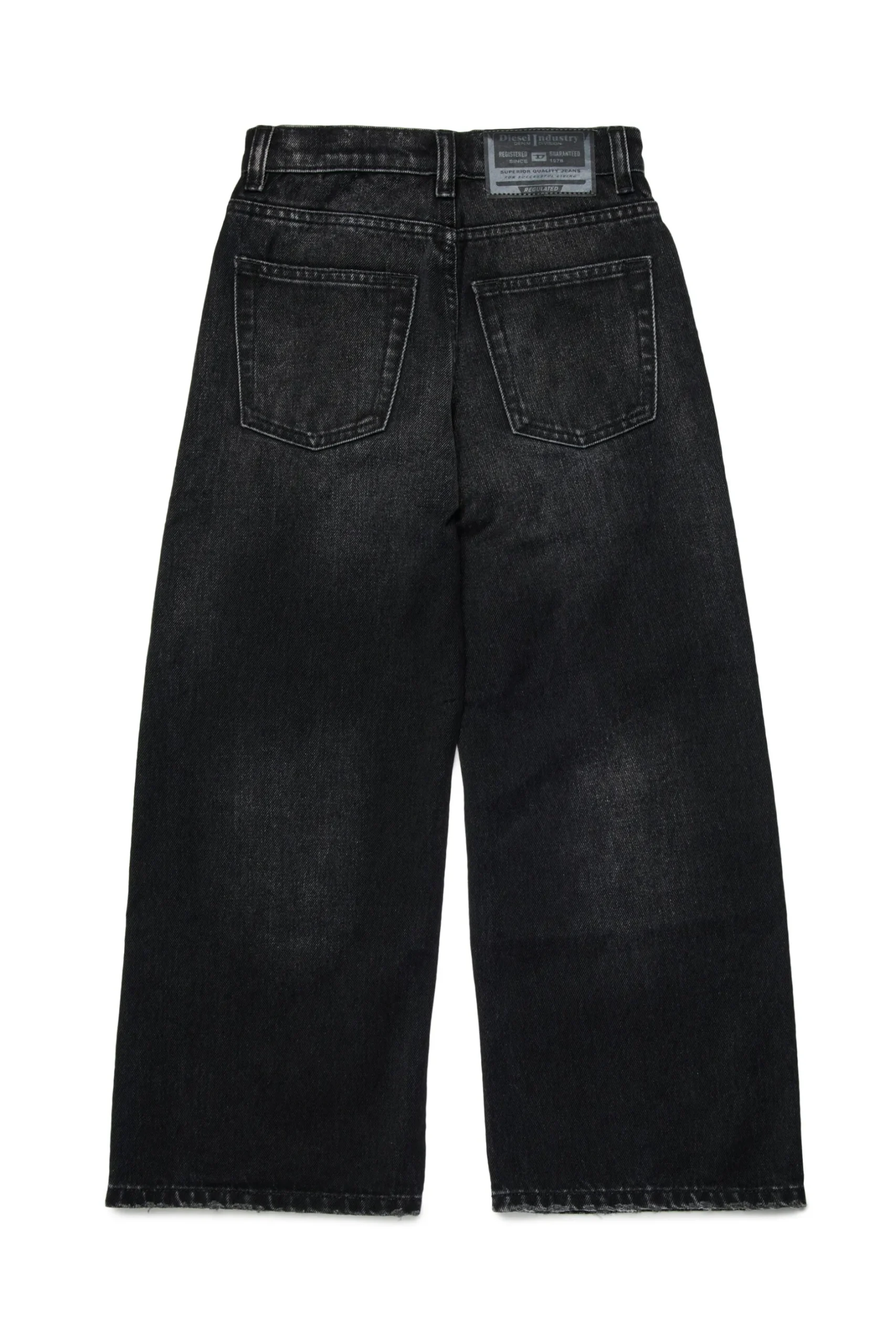 DIESEL Jeans straight nero con strappi - D-Argjx | Bambino Jeans | Denim-Mania