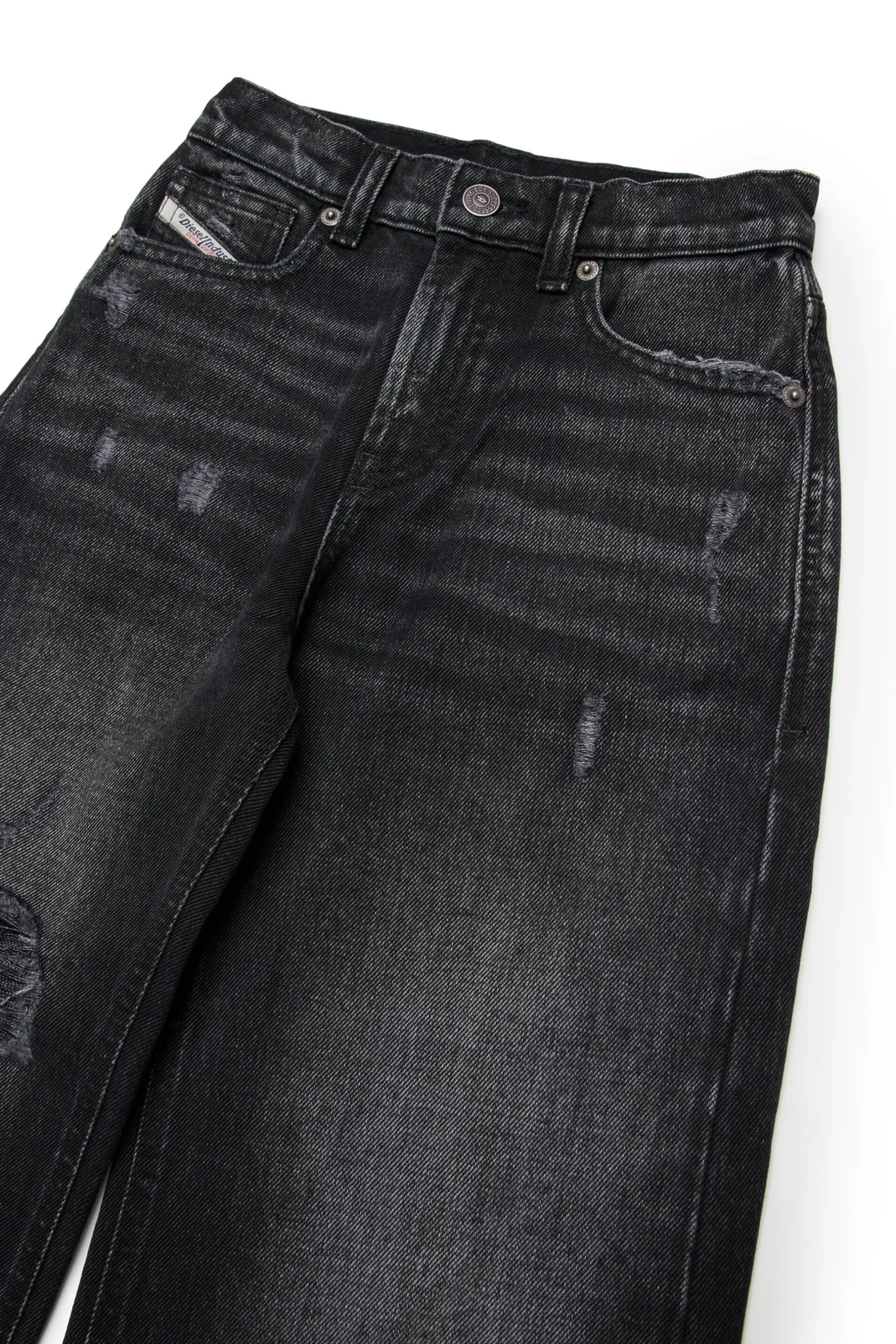DIESEL Jeans straight nero con strappi - D-Argjx | Bambino Jeans | Denim-Mania