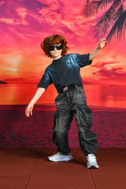 DIESEL Jeans straight nero sfumato - D-Fish | Bambino Denim-Mania | Denim-Mania