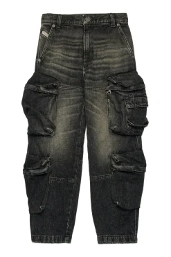 DIESEL Jeans straight nero sfumato - D-Fish | Bambino Denim-Mania | Denim-Mania