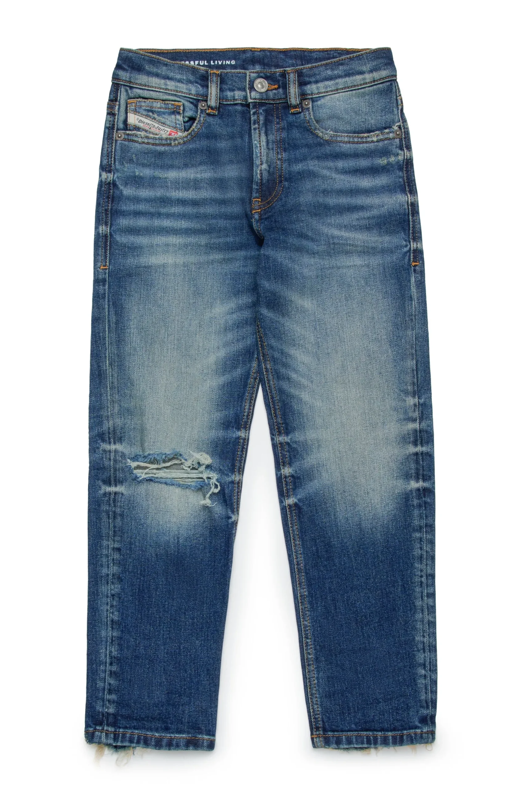 DIESEL Jeans straight scuro con strappi - 2010 | Bambino Denim-Mania | Denim-Mania