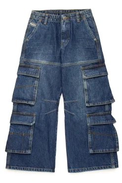 DIESEL Jeans straight scuro sfumato - D-Sire Cargo | Bambino Jeans | Denim-Mania