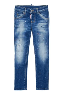 DSQUARED2 Jeans straight sfumato con macchie - Cool Girl | Bambino Jeans | Denim-Mania