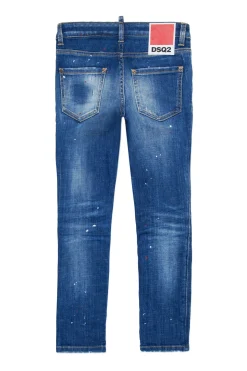 DSQUARED2 Jeans straight sfumato con macchie - Cool Girl | Bambino Jeans | Denim-Mania