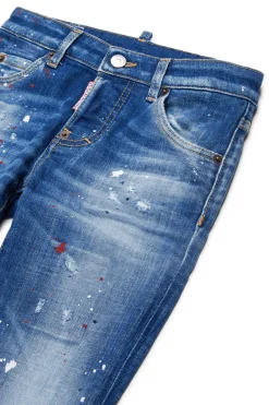 DSQUARED2 Jeans straight sfumato con macchie - Cool Girl | Bambino Jeans | Denim-Mania