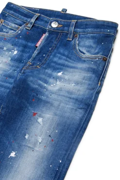 DSQUARED2 Jeans straight sfumato con macchie - 642 | Bambino Jeans | Denim-Mania