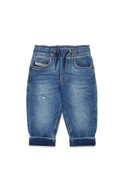 DIESEL JoggJeans® relaxed blu medio con rotture - D-Marcie-B | Bambino Jeans | Denim-Mania