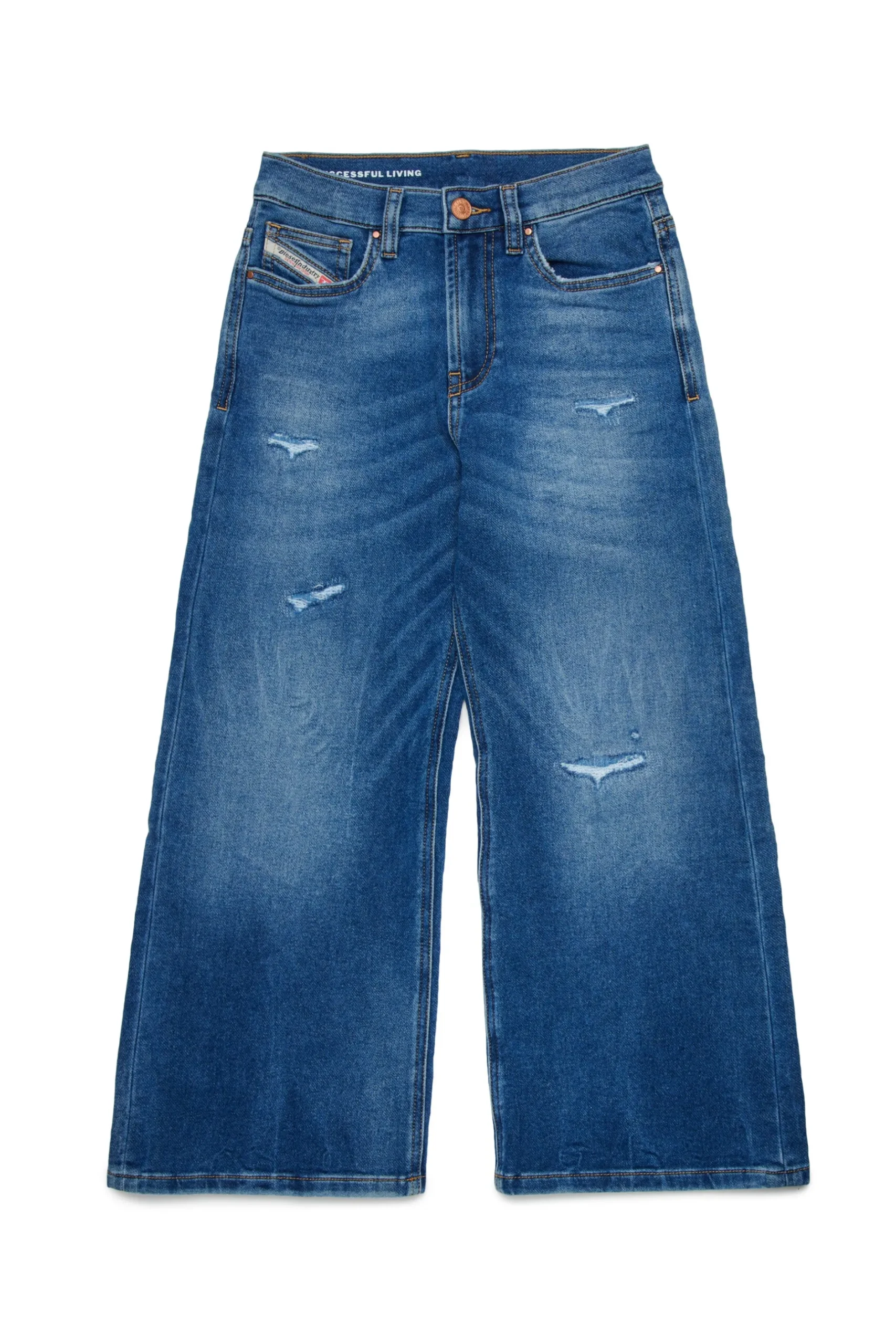 DIESEL JoggJeans® straight blu medio con rotture - D-Argjx | Bambino Jeans | Denim-Mania