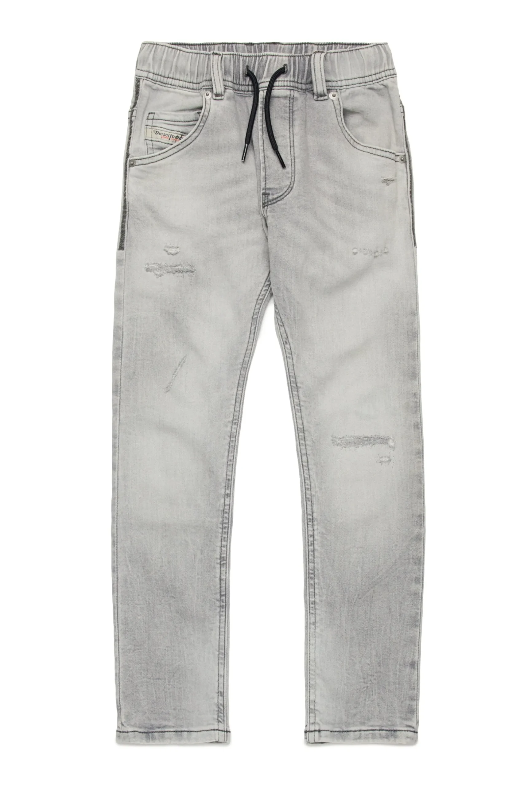 DIESEL JoggJeans® tapered grigio con strappi - Krooley | Bambino Denim-Mania | Denim-Mania