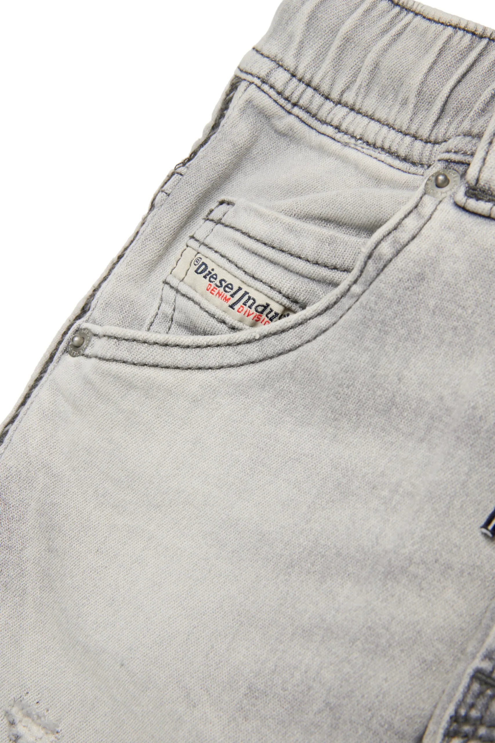 DIESEL JoggJeans® tapered grigio con strappi - Krooley | Bambino Denim-Mania | Denim-Mania