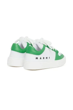 MARNI Leather low trainers colorblock | Bambino Sneakers | Sneakers