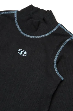 DIESEL Lupetto a costine con logo oval D | T-Shirts