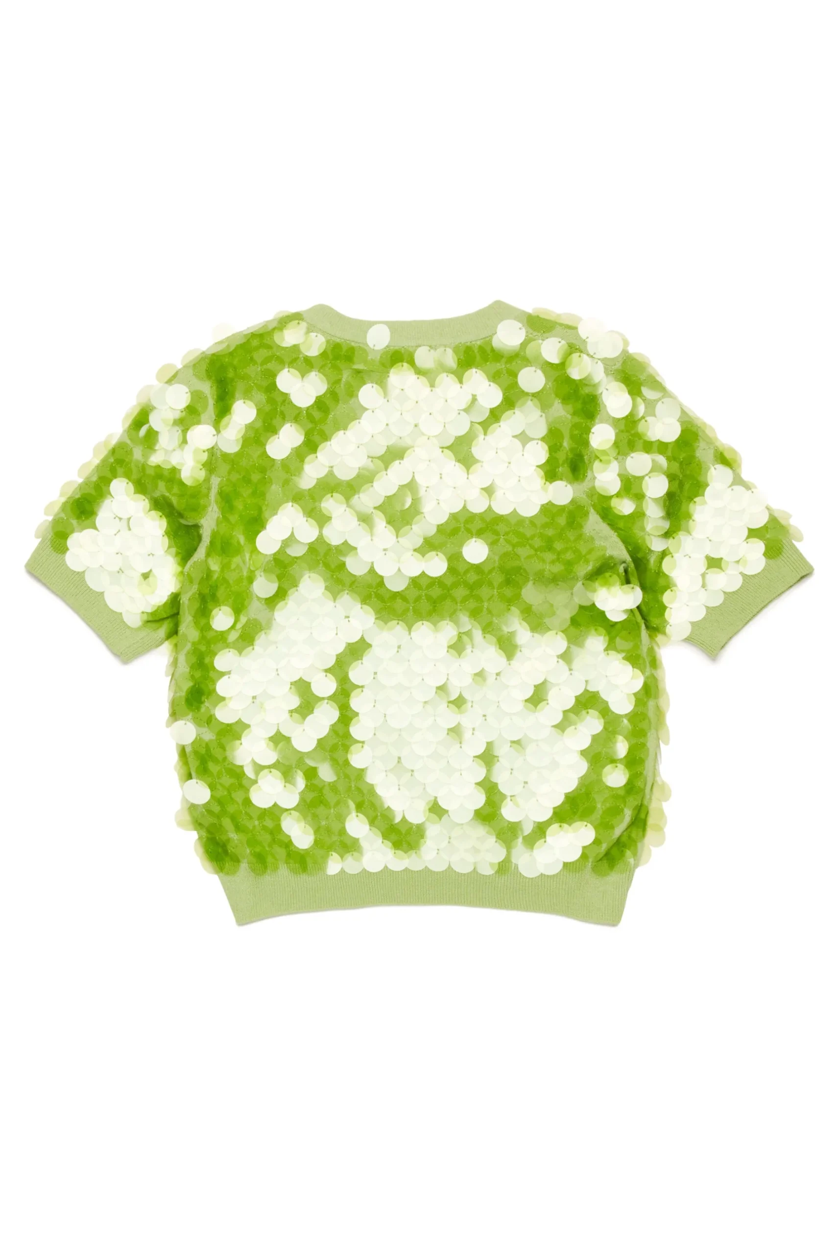 N°21 Maglia in cotone con maxi paillettes | Maglieria