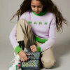 MARNI Maglione girocollo in misto lana-cashmere colorblock | Bambino Maglieria | Logomania
