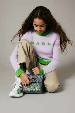 MARNI Maglione girocollo in misto lana-cashmere colorblock | Bambino Maglieria | Logomania