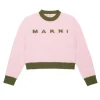 MARNI Maglione girocollo in misto lana-cashmere colorblock | Maglieria