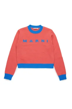 MARNI Maglione girocollo in misto lana-cashmere colorblock | Bambino Maglieria | Logomania