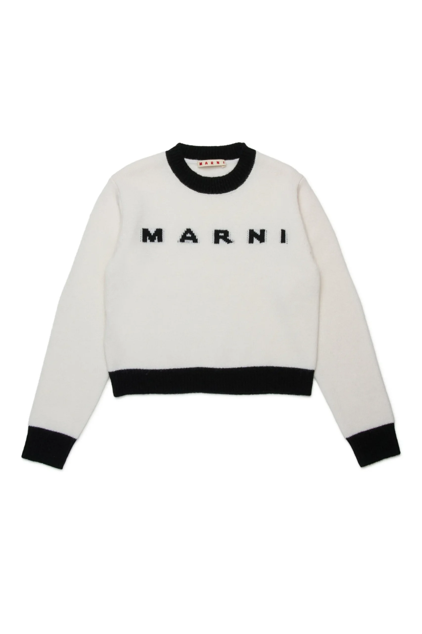 MARNI Maglione girocollo in misto lana-cashmere colorblock | Bambino Maglieria | Logomania