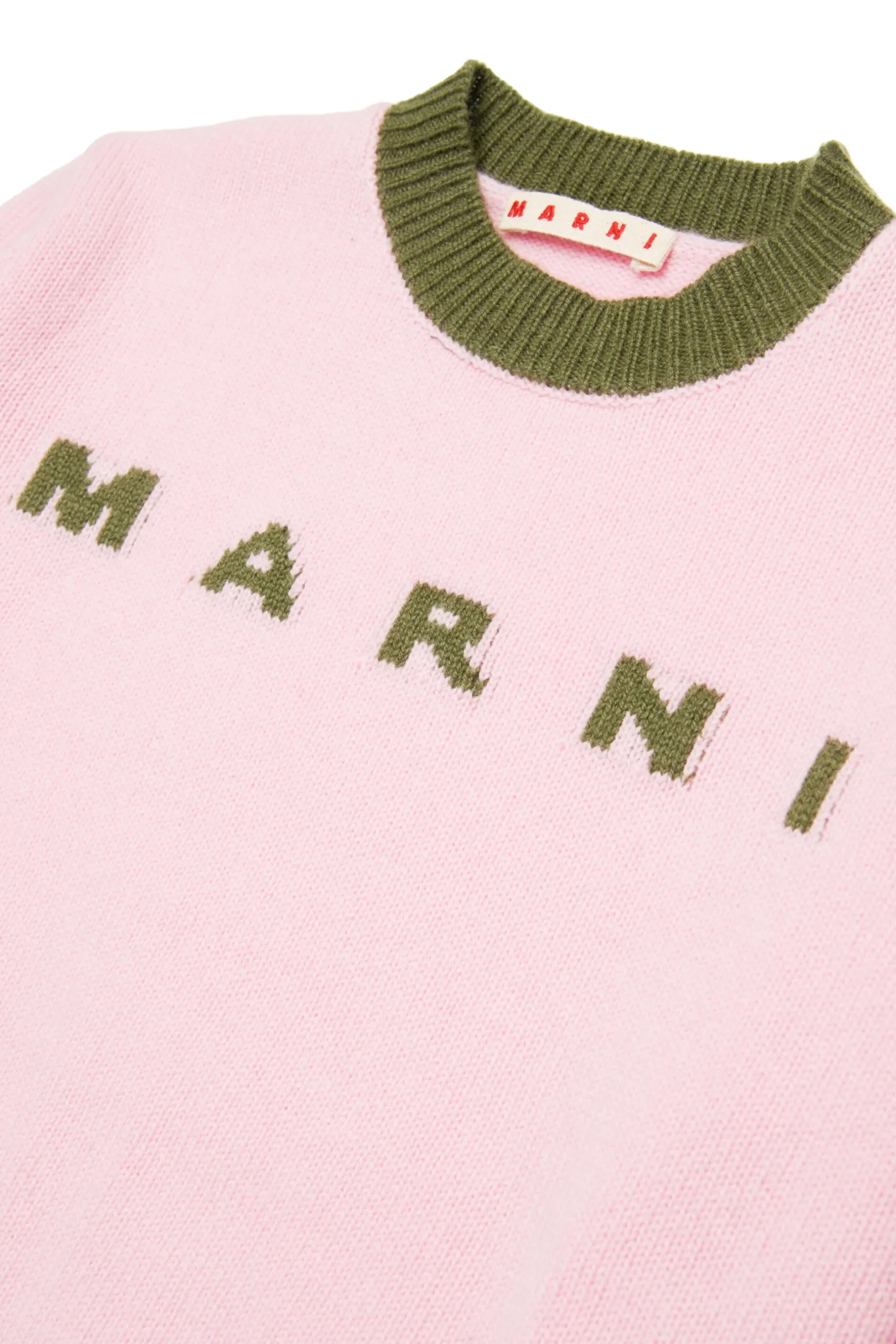 MARNI Maglione girocollo in misto lana-cashmere colorblock | Maglieria