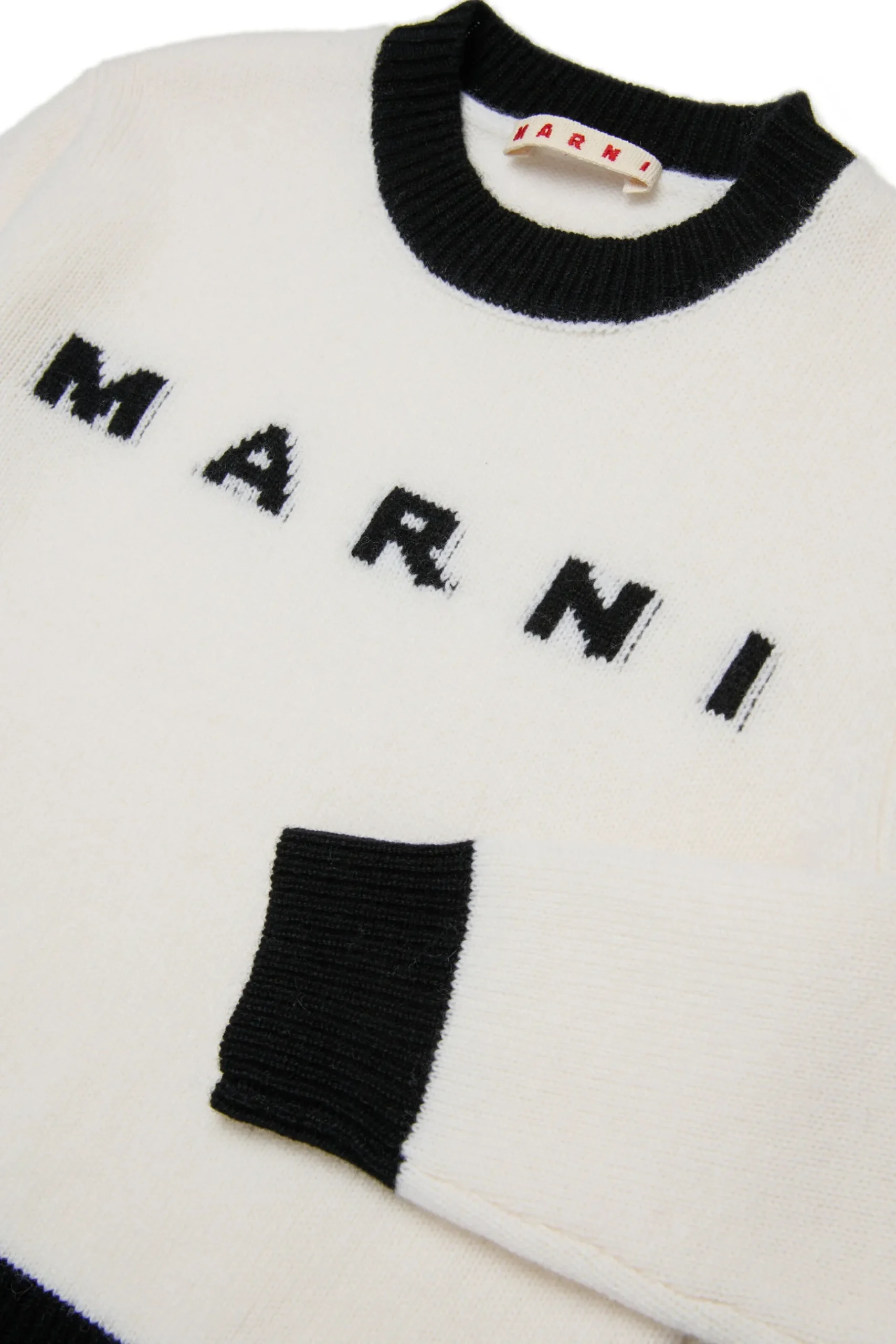 MARNI Maglione girocollo in misto lana-cashmere colorblock | Bambino Maglieria | Logomania