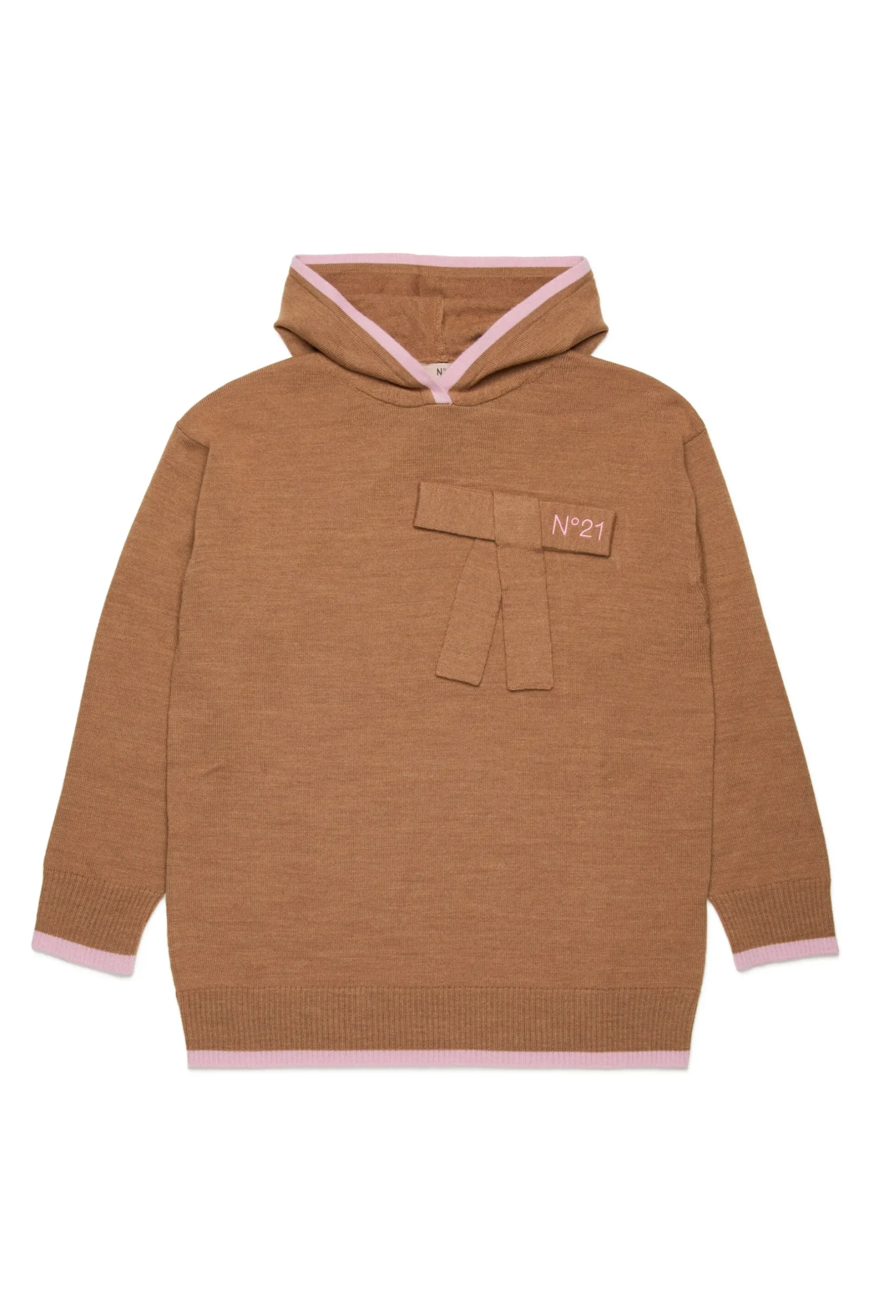 N°21 Maglione in misto lana con cappuccio | Maglieria
