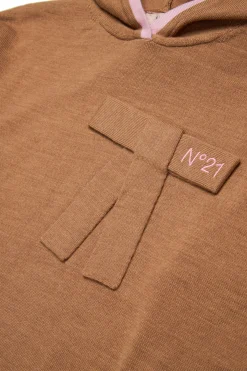 N°21 Maglione in misto lana con cappuccio | Maglieria