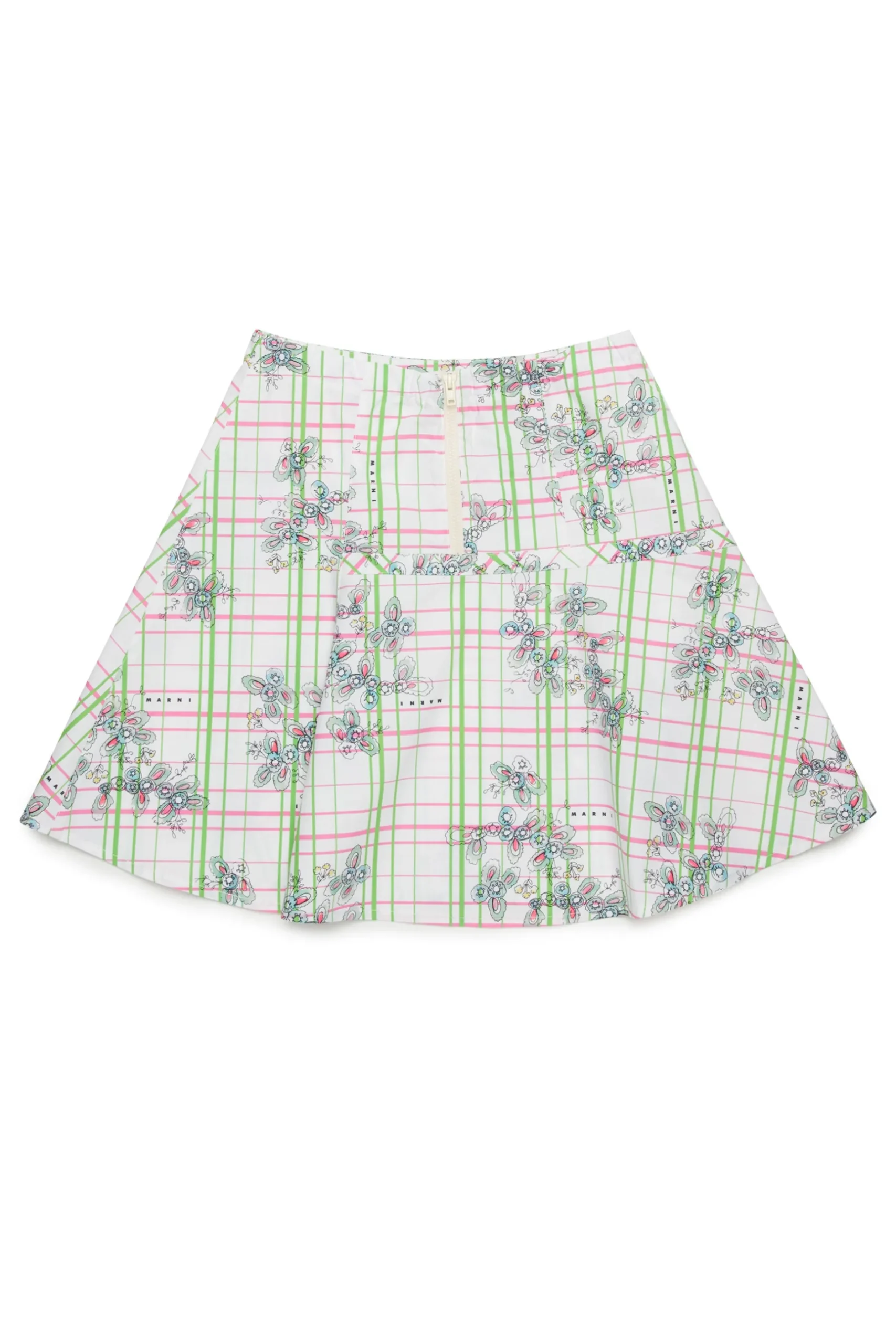 MARNI Minigonna in popeline allover Greenhouse | Gonne