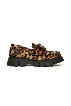 DSQUARED2 Mocassini in pelle leopardata | Stivali E Anfibi | Anfibi E Stivali