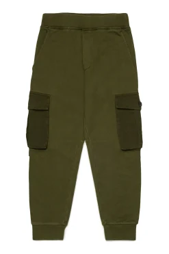 DSQUARED2 Pantaloni cargo in felpa con Maple Leaf | Bambino Pantaloni