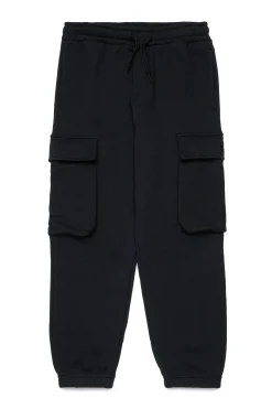 DIESEL Pantaloni cargo in felpa con logo Oval D | Bambino Pantaloni