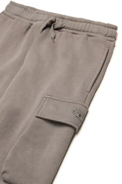 DIESEL Pantaloni cargo in felpa con logo Oval D | Bambino Pantaloni