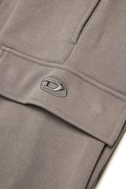 DIESEL Pantaloni cargo in felpa con logo Oval D | Bambino Pantaloni