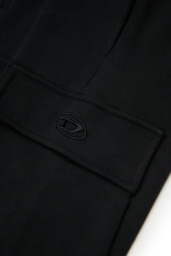 DIESEL Pantaloni cargo in felpa con logo Oval D | Bambino Pantaloni