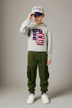 DSQUARED2 Pantaloni cargo in felpa con Maple Leaf | Bambino Pantaloni