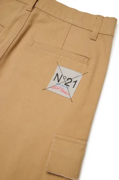 N°21 Pantaloni cargo in gabardina | Bambino Pantaloni
